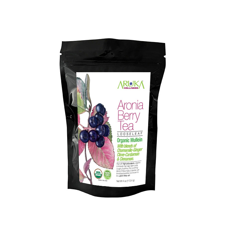 Aronia Berry and Mullein Loose Leaf Organic Herbal Tea